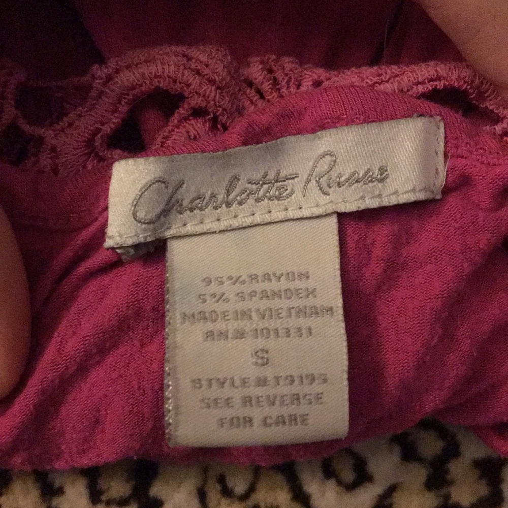 Charlotte Russe pink tank topπ - Picture 5 of 5